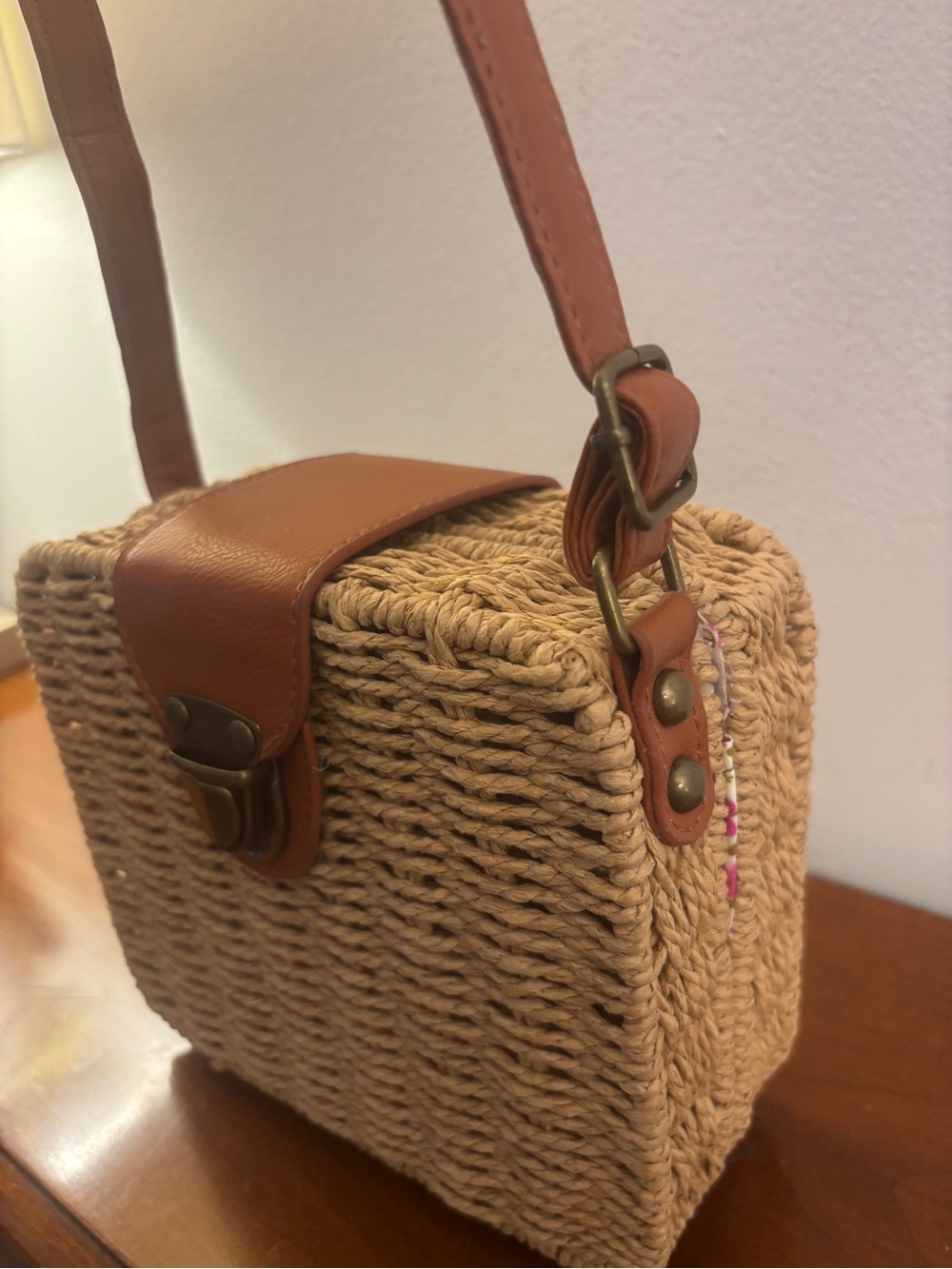 Already There Natural Wicker Crossbody Bag - Picture 3 of 12